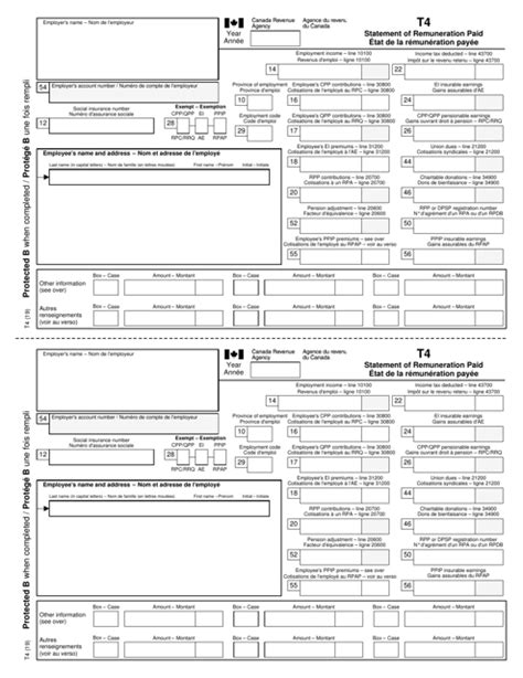 Form T4 - Fill Out, Sign Online and Download Printable PDF, Canada (English/French) | Templateroller