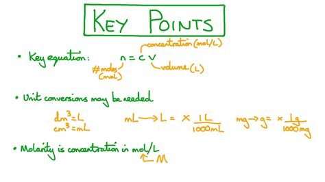 Lesson Video: Molar Concentrations | Nagwa