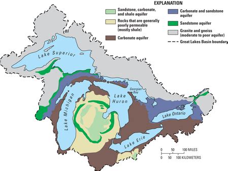 Topography - The Great Lakes- St. Lawrence Lowlands