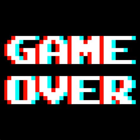 8 Bit Game Over Glitch Effect Sticker by Chocolate1000 | Pixel art ...