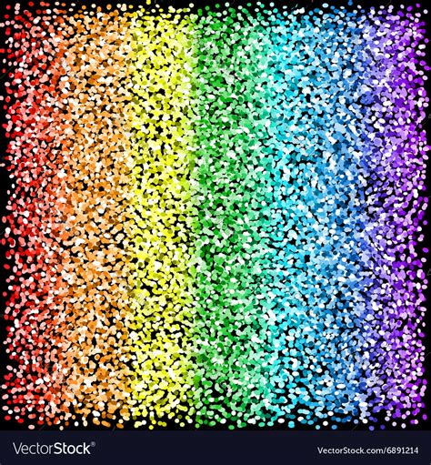 Rainbow sparkles glitter texture black background Vector Image