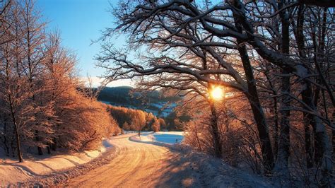 Country Road Winter Wallpapers - Wallpaper Cave