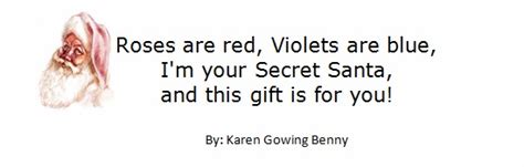 Secret Santa Poems, Clever Sayings