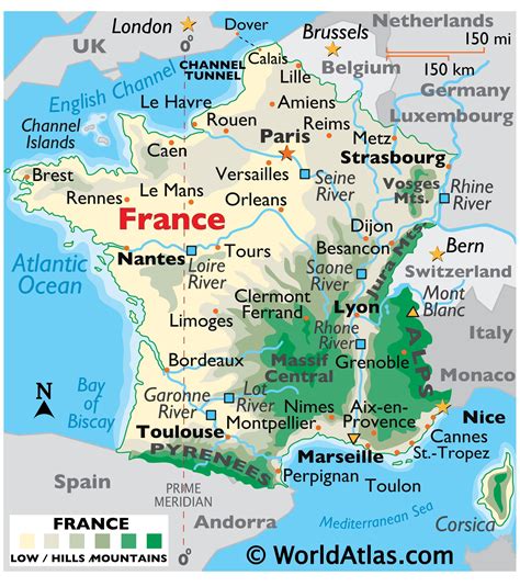 Bordeaux Nantes Paris Marseilles On Map Of France / Locate The On The Political Map Of France ...