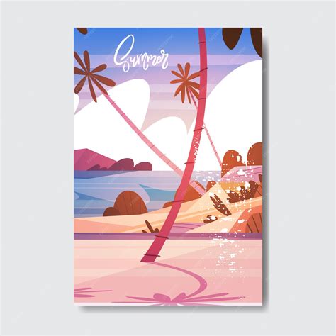 Premium Vector | Island poster