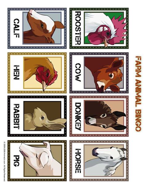 7 Best Images of Printable Farm Animal Bingo Cards - Farm Animal Bingo Cards Printable, Farm ...