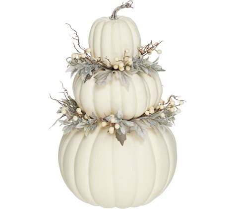 21" Stacking Graduated Pumpkins with Leaves by Valerie Parr-Hill (# ...