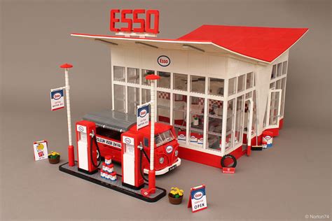 A stylish gas station: the classic Esso | The Brothers Brick | The ...