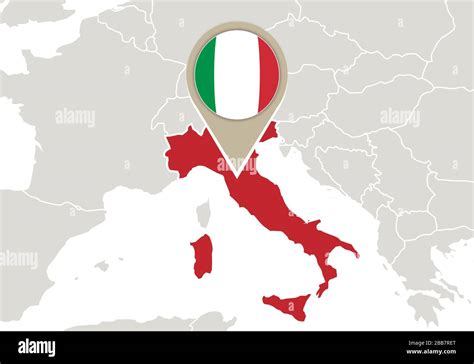 Europe Map With Italy Highlighted