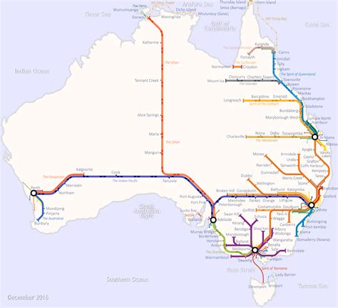 Map of Australian Train services | Australien karte, Geografie, Australien