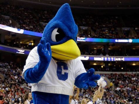 Billy Bluejay, Creighton Bluejays mascot, prior to his facelift in 2013 ...