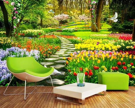 beibehang Custom new murals 3d stereo photo wallpaper garden park trail ...