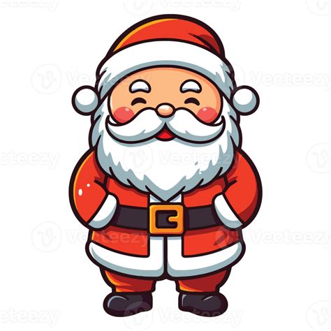 Cute Santa Claus Clipart 2D Illustration AI Generative 27235085 PNG