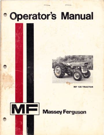 MF 135 Operator's Manual - Massey Ferguson Tractor | Manualzz