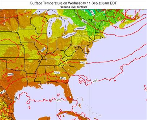 Virginia Surface Temperature on Monday 03 May at 8pm EDT