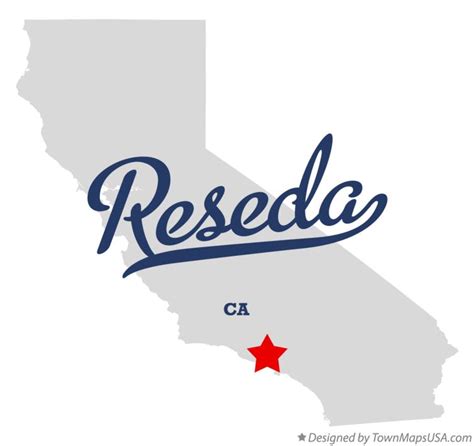 Map of Reseda, CA, California