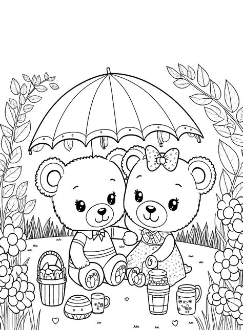 Teddy bear color page - Free Printable Coloring Pages