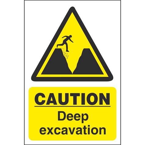 Caution Deep Excavation Safety Signs | Forestry Hazard Signs Ireland