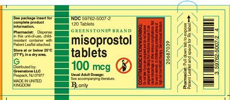 Misoprostol (Greenstone LLC): FDA Package Insert, Page 2