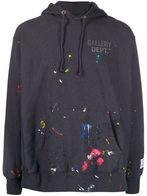 paint splatter-detail hoodie | GALLERY DEPT. | Eraldo.com CN