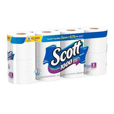 Scott 1000 Septic Safe Toilet Paper - 8 Rolls | Paper, Toilet paper, Toilet paper roll