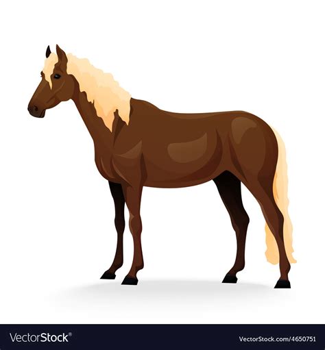 Realistic horse with red coat Royalty Free Vector Image