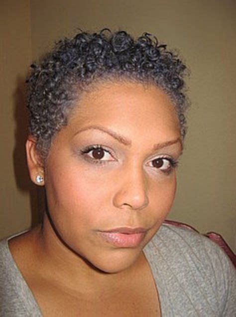 Short & curly gray/silver Natural Gray Hair, Natural Hair Care, Curly Hair Styles, Color Your ...