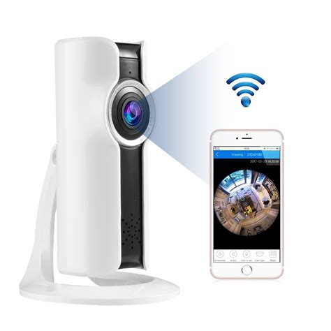 Amorvue 1080P Wifi IP Camera 180 Degree Panoramic Camera FishEye Night Vision Mini Baby Monitor ...