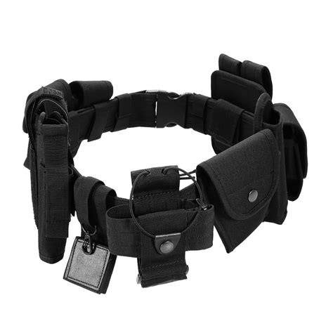 Tactical Belt Police Security Guard Equipment Duty Utility Kit Belt Gun Holsters with Pouches ...