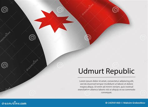 Wave Flag of Udmurt Republic is a Region of Russia Stock Illustration ...