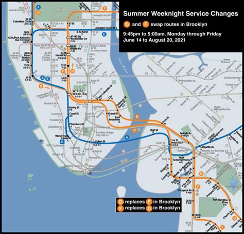 MTA announces summer service changes for subway track and signal upgrades in Manhattan, Brooklyn ...