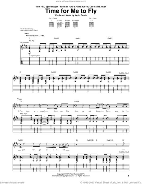 Time For Me To Fly sheet music for guitar (tablature) v2