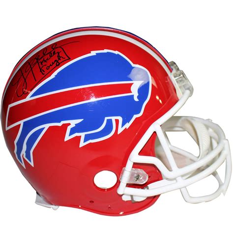 Jim Kelly Signed Buffalo Bills Red Authentic Helmet W/ "Kelly Tough" Insc.