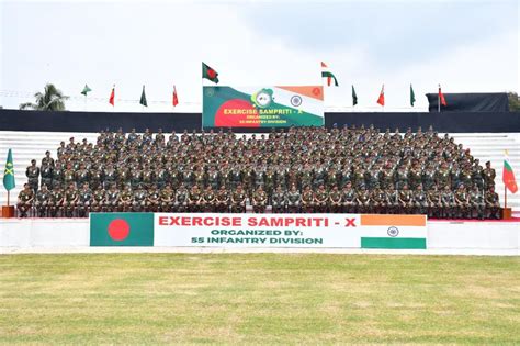 India and Bangladesh commenced the 11th edition of exercise SAMPRITI on ...