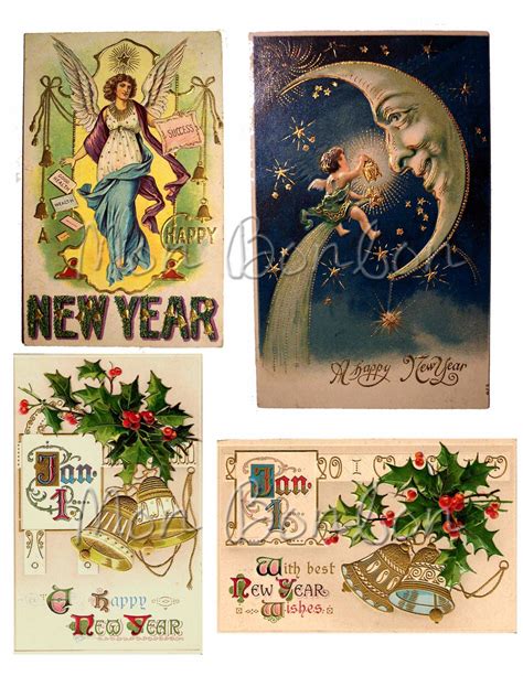 Vintage New Years Eve Postcards