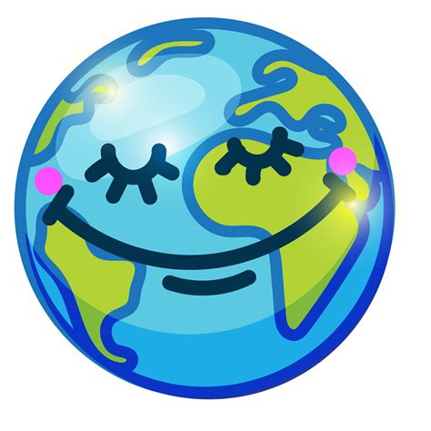 Smiling globe Earth in cartoon doodle 341848 Vector Art at Vecteezy