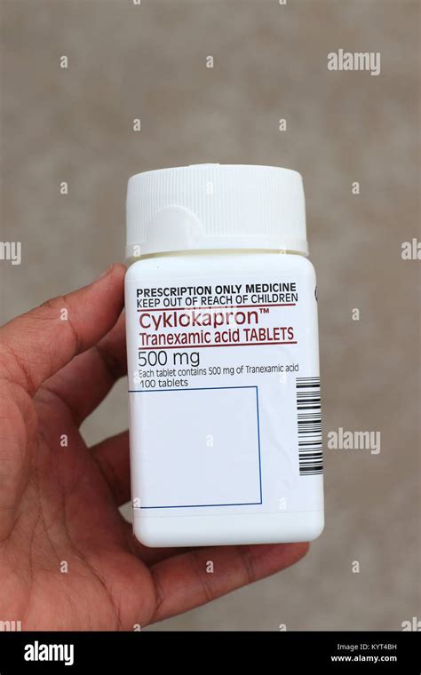 Cyklokapron 500MG TRANEXAMIC ACID tablets isolated Stock Photo - Alamy