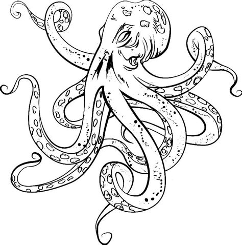 Basic Octopus coloring page - Download, Print or Color Online for Free