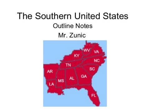 The southern united states