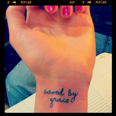 We are all saved by Gods grace. What a great reminder! | Saved by grace, Gods grace, Tattoo quotes