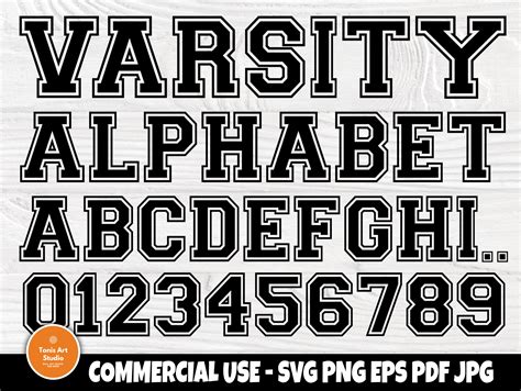 Varsity Font SVG College Font Svg Varsity Alphabet Svg Svg Cut Files ...