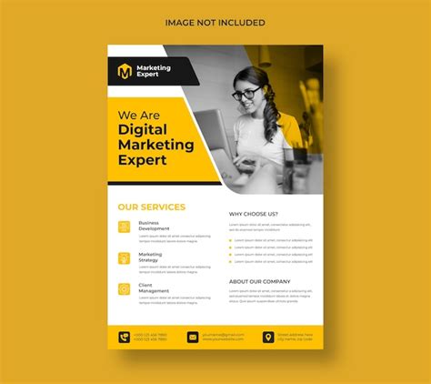 Free PSD | Modern digital marketing agency flyer template