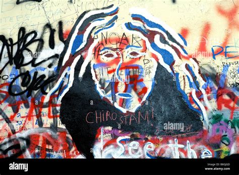 Graffiti on the John Lennon Wall in Prague Stock Photo - Alamy