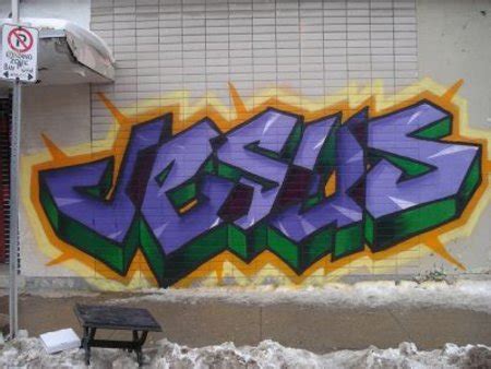 Guardian Graffiti Art: 13 Jesus Graffiti Style