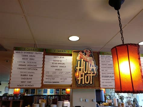 Menu at Hula Hut restaurant, Avila Beach