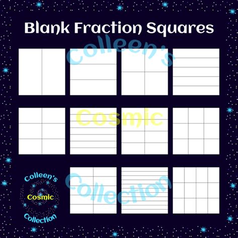 Square Fractions Clipart • Teacha!