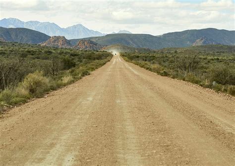 Dirt road, South Africa stock photo