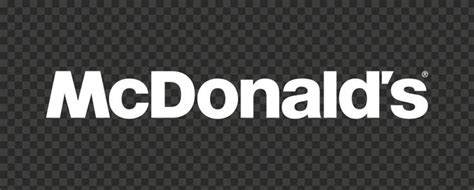 HD White McDonalds Official Text Brand Logo PNG Image