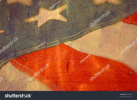 Aged American Flag With Antiqued Overlay Stock Photo 5655205 : Shutterstock