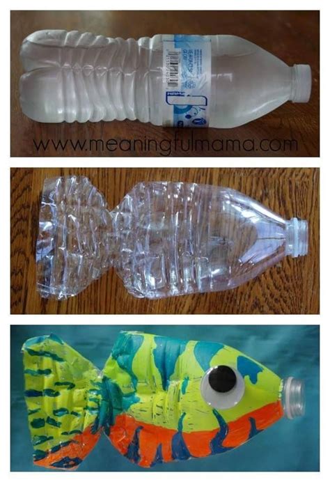 Fish made from recycled materials | Water bottle crafts, Fish crafts ...